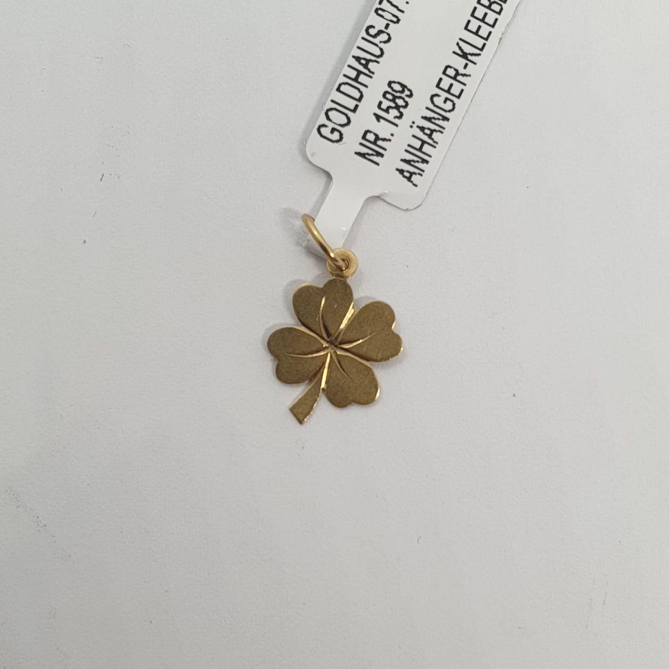 Ciondoli: Echt 18K Gold Anhänger - Kleeblatt – Usato da Luzern venduto da Goldhaus-Luzern