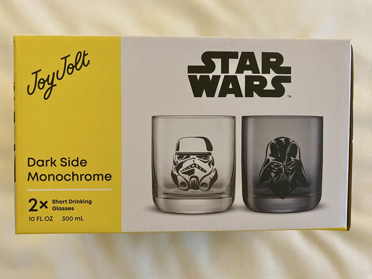 Bicchieri: JoyJolt Star Wars Gläser Dark Side Monochrome 2er Set – Nuovo e nell'imballaggio originale da Oberembrach venduto da theZaz