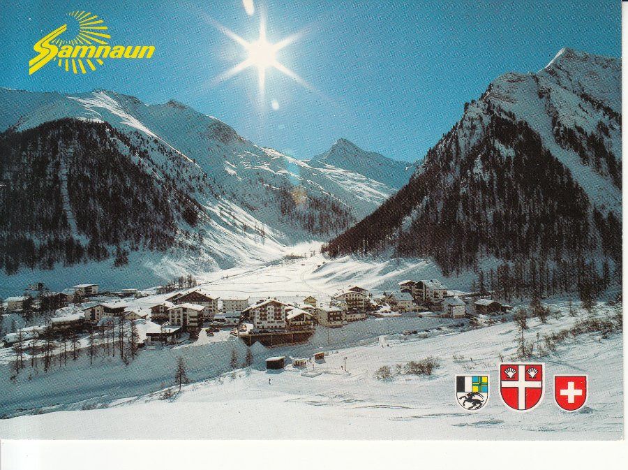 Cartoline postali: Samnaun 1989 – Usato da Bürglen TG venduto da StampGraf