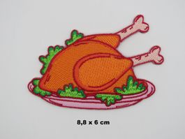 POULET - Aufnäher - Aufbügler - Stickerei - 8,8x6cm