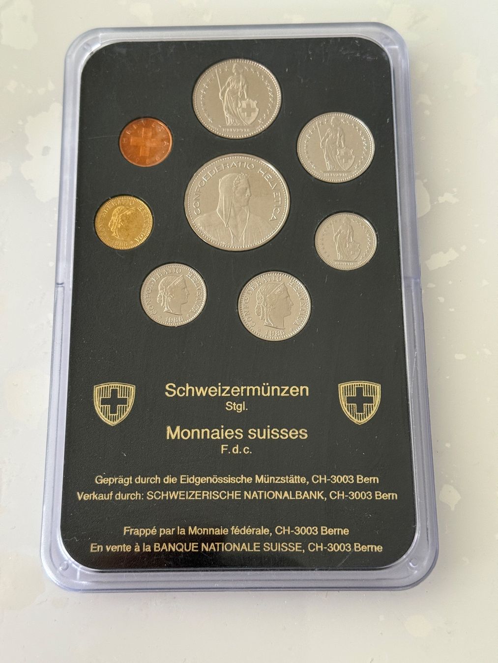 Tutti le monete: Schweizer Münzsatz 1986  Stempelglanz – Nuovo (secondo la descrizione) da Wallisellen venduto da SWISS_SILVER1
