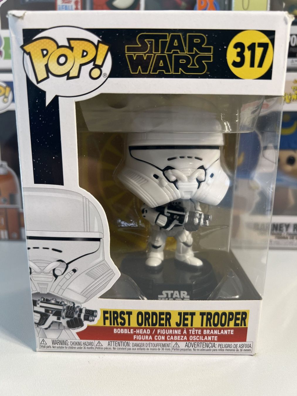 Funko Statuette: Funko POP! Star Wars First Order Jet Trooper – Nuovo e nell'imballaggio originale da Le Mouret venduto da perfectbijou