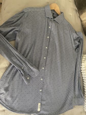 Navyboot Hemd gestreift Slim Fit blau Grösse 41 neuwertig