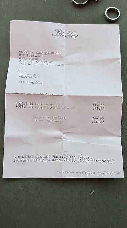 Ringe: Rhomberg Partnerringe VB – Gebraucht aus Zug von dan_pqs8