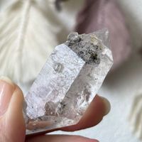 ✲ Enhydro Quarz Bergkristall Doppelender ✲ 39g / 56mm Quartz