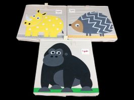 3 SPROUTS Aufbewahrungsboxen mit Tiermotiv, 3x