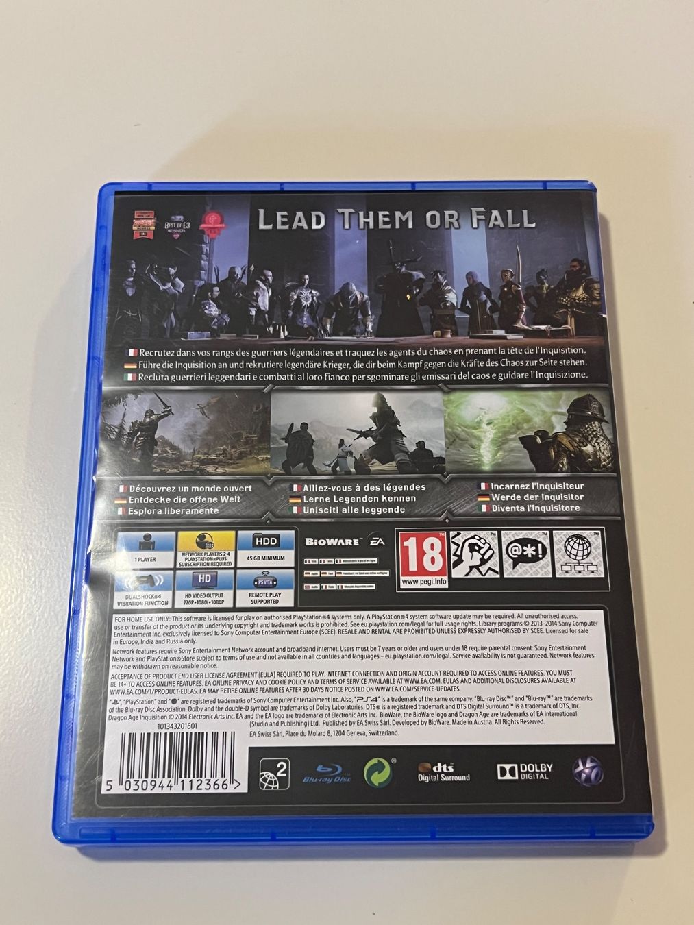 Sony Giochi: Dragon Age Inquisition PS4 – Usato da Altstätten SG venduto da sheamus 1