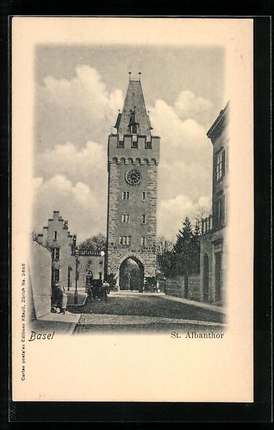 Cartoline postali: AK Basel, St. Albanthor – Usato da Berlin venduto da bartko-reher