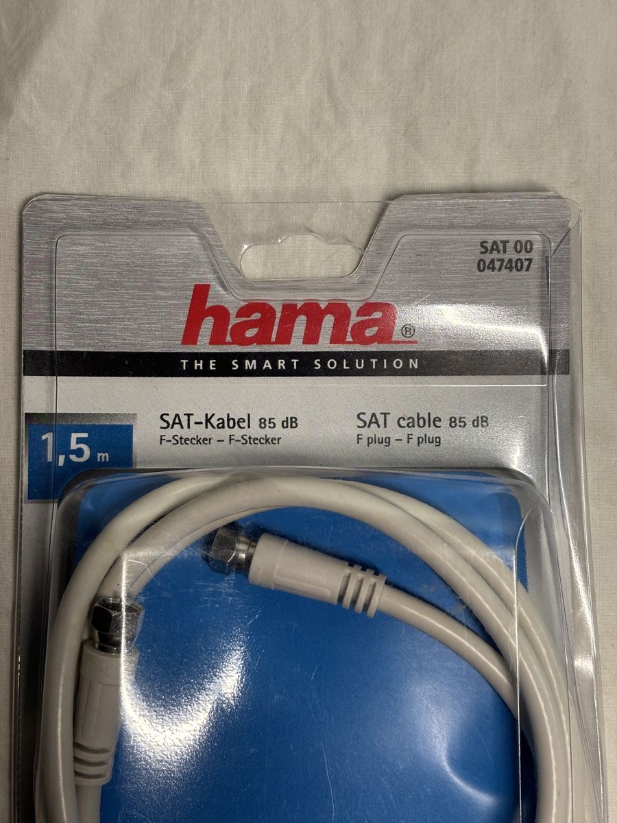 Hama SAT Kabel F- Stecker 1.5 Meter NEU (Neu und originalverpackt) in ...