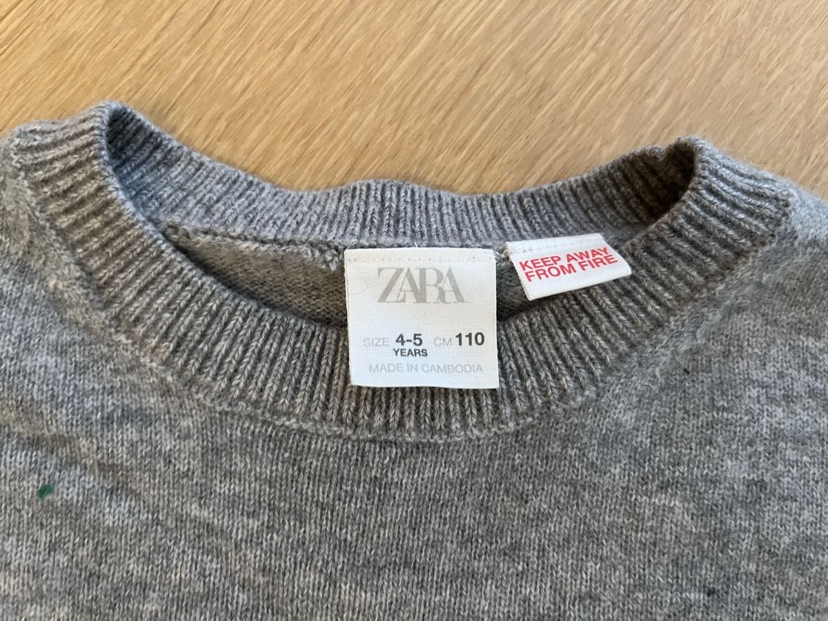 Zara Pullover & Sweatshirts: Zara Pullover Grau 100% Kaschmir Grösse 110 – Gebraucht aus Planken von R4gskL7 1