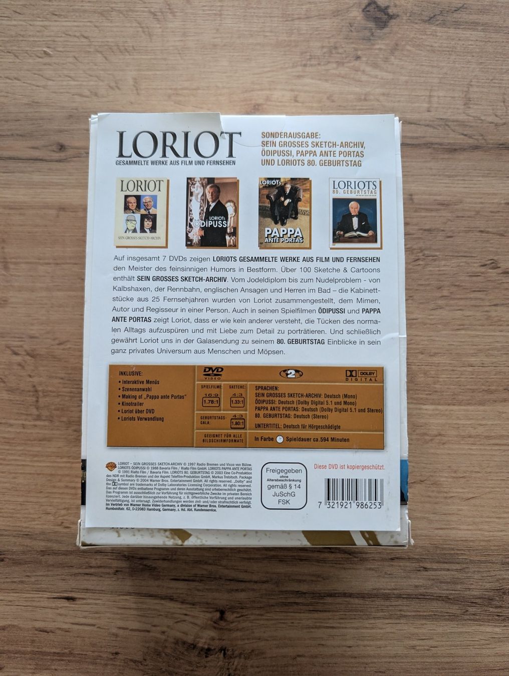 Tutti i DVDs: Loriot - Gesamtausgabe, DVD Box – Usato da Liestal venduto da Br4nd1 2