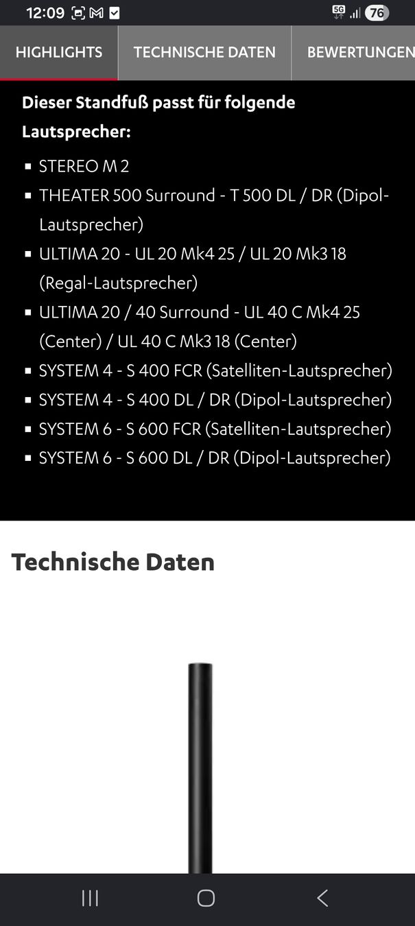 Supporti a parete: Teufel Stand AC 7001 SP2 – Nuovo e nell'imballaggio originale da Gontenschwil venduto da meili61 2