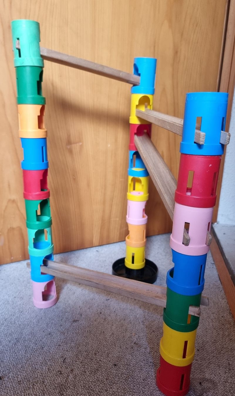 Giocattoli: Constri-Bausteine, Murmelbahn-System, Holz/Kunststoff, Top! – Usato da Rifferswil venduto da sandra0010
