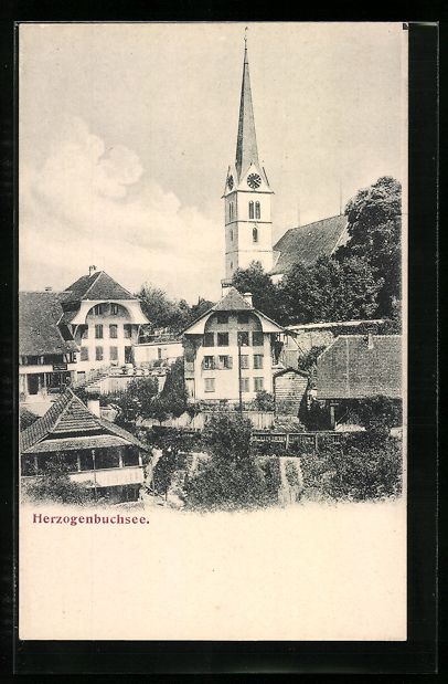 Cartoline postali: AK Herzogenbuchsee, Ortsansicht – Usato da Berlin venduto da bartko-reher