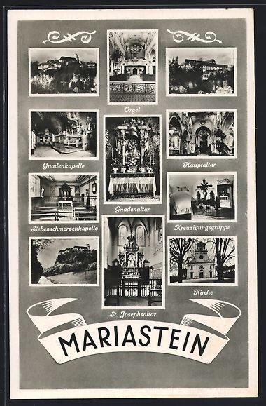 Cartoline postali: Mariastein, Siebenschmerzenkapelle, Gnad – Usato da Berlin venduto da bartko-reher