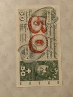 Schweizer Banknote 50 Franken 1970 gebraucht gut Erhalten