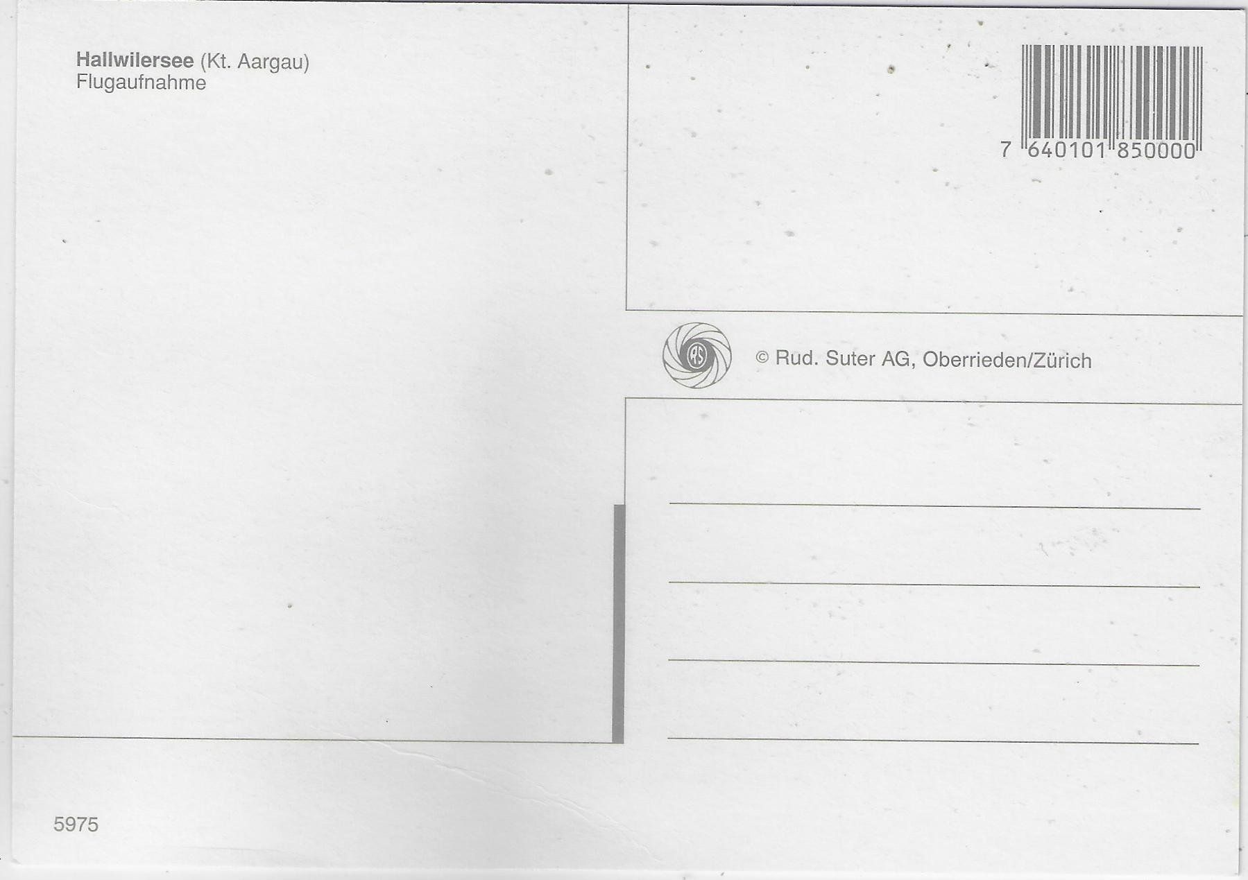Cartoline postali: Hallwilersee - Flugaufnahme – Usato da Ettingen venduto da Kartenplanet 1