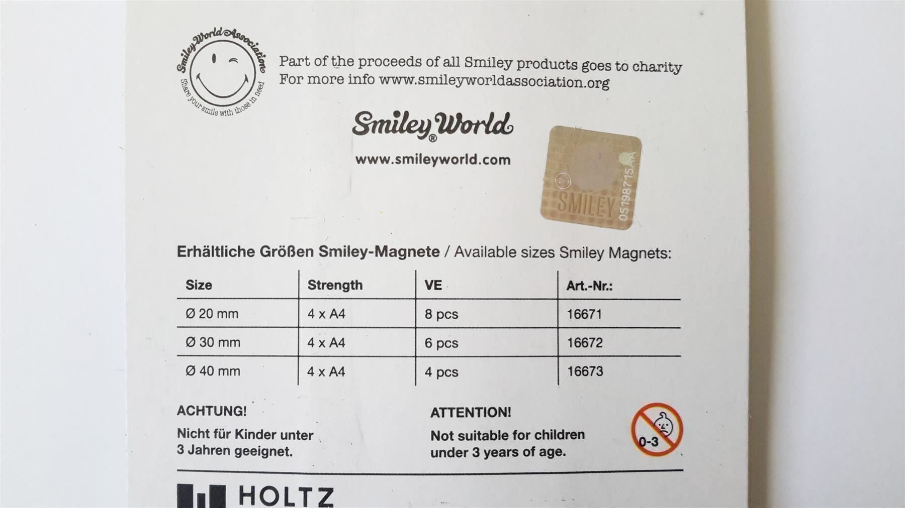 Magnete: Magnete Smiley 8 Stück, 20 mm – Neu und originalverpackt aus St. Gallen von cointec 5