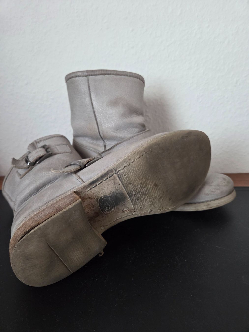 Scarpe da donna: Handmade Stiefeletten Leder grau – Usato da Zürich venduto da Stephs13 2