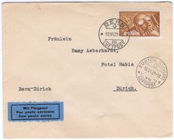 seltener Erstflugbeleg BERN - ZÜRICH vom 10. Juni 1929
