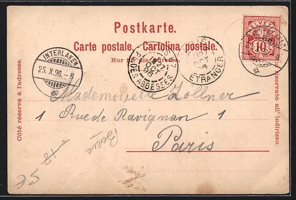 Cartoline postali: Litho St. Beatenberg, Ortspartie mit Gew – Usato da Berlin venduto da bartko-reher 1