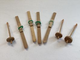 Alte Spielzeug Skis, Stöcke Holz, Vintage