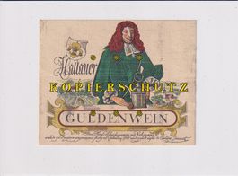 Etikette für Wein - Hallauer Guldenwein /bd