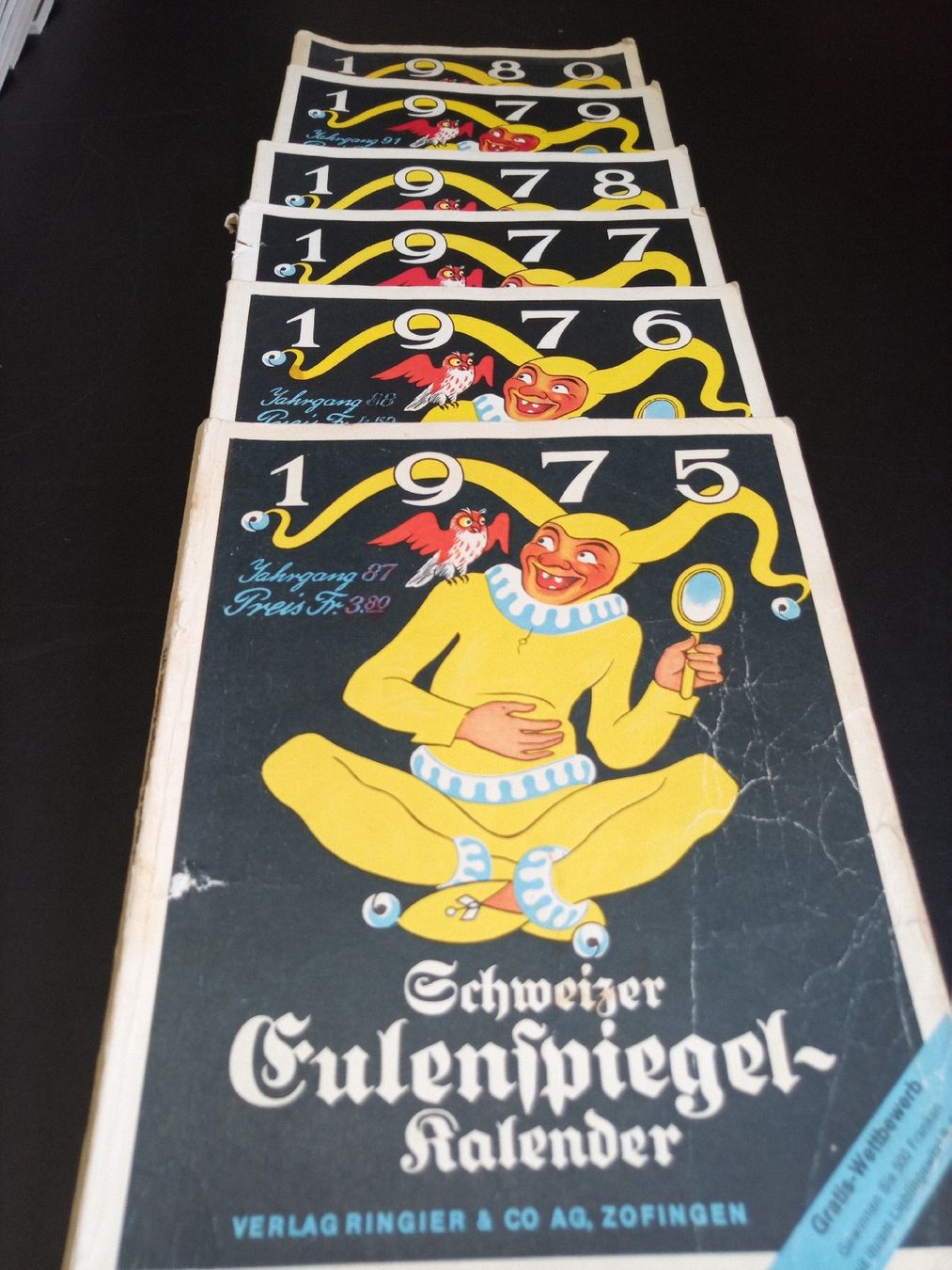 Calendari: Schweizer Eulenspiegel-Kalender Sammlung 1975-2000 – Usato da Reiden venduto da Zofi-Brocki 1