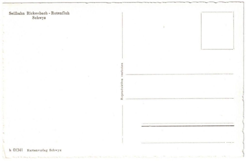 Cartoline postali: Rickenbach - Luftseilbahn Rickenbach--Rotenfluh – Usato da Binningen venduto da Mountainrider 1