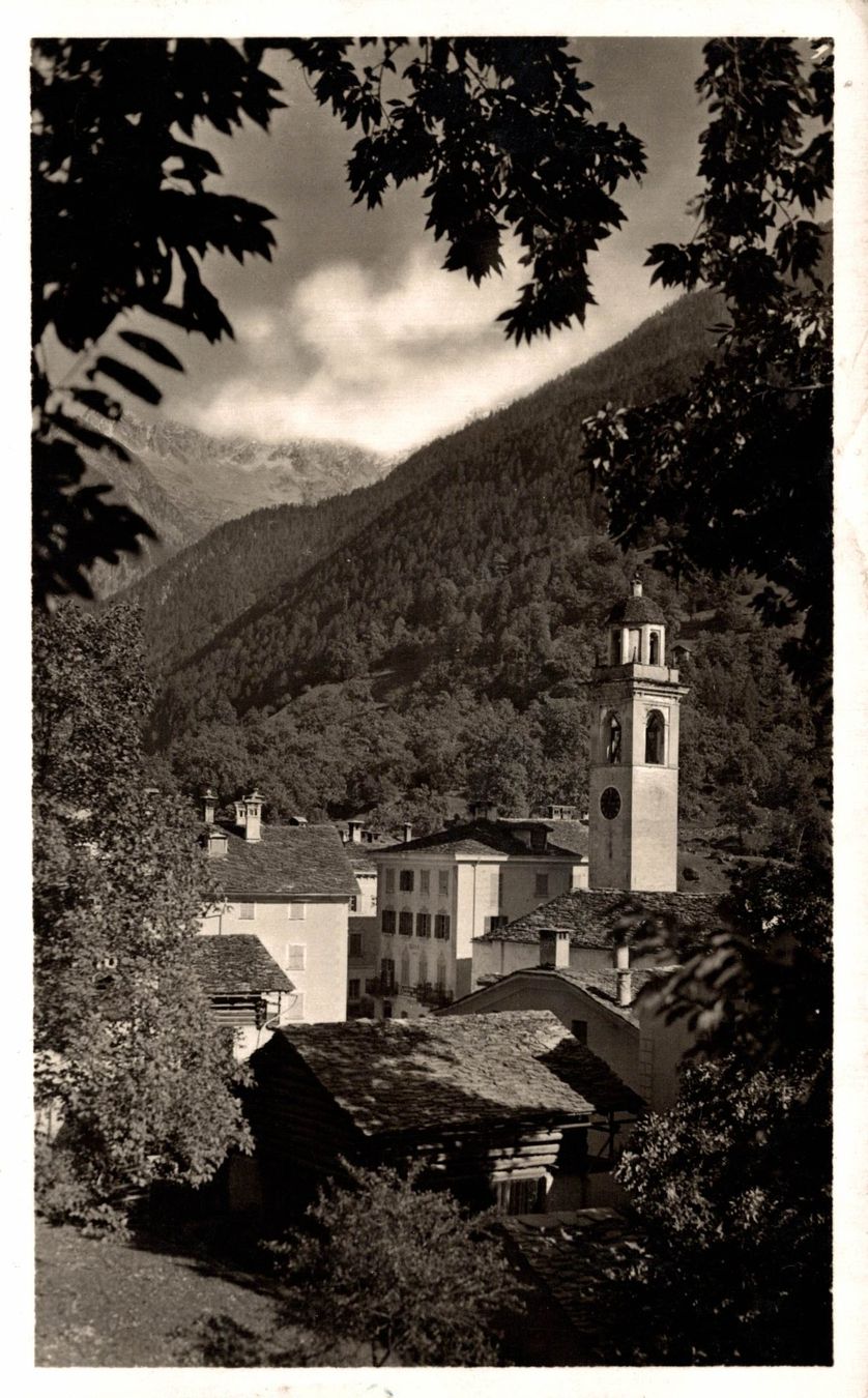 Cartoline postali: Motiv aus Castasegna. Kirche – Usato da Bronschhofen venduto da Astore