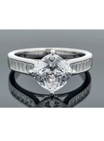 Ring 925 Silber rhodiniert Zirkonia Gr.17 (ca.53) Neu 
