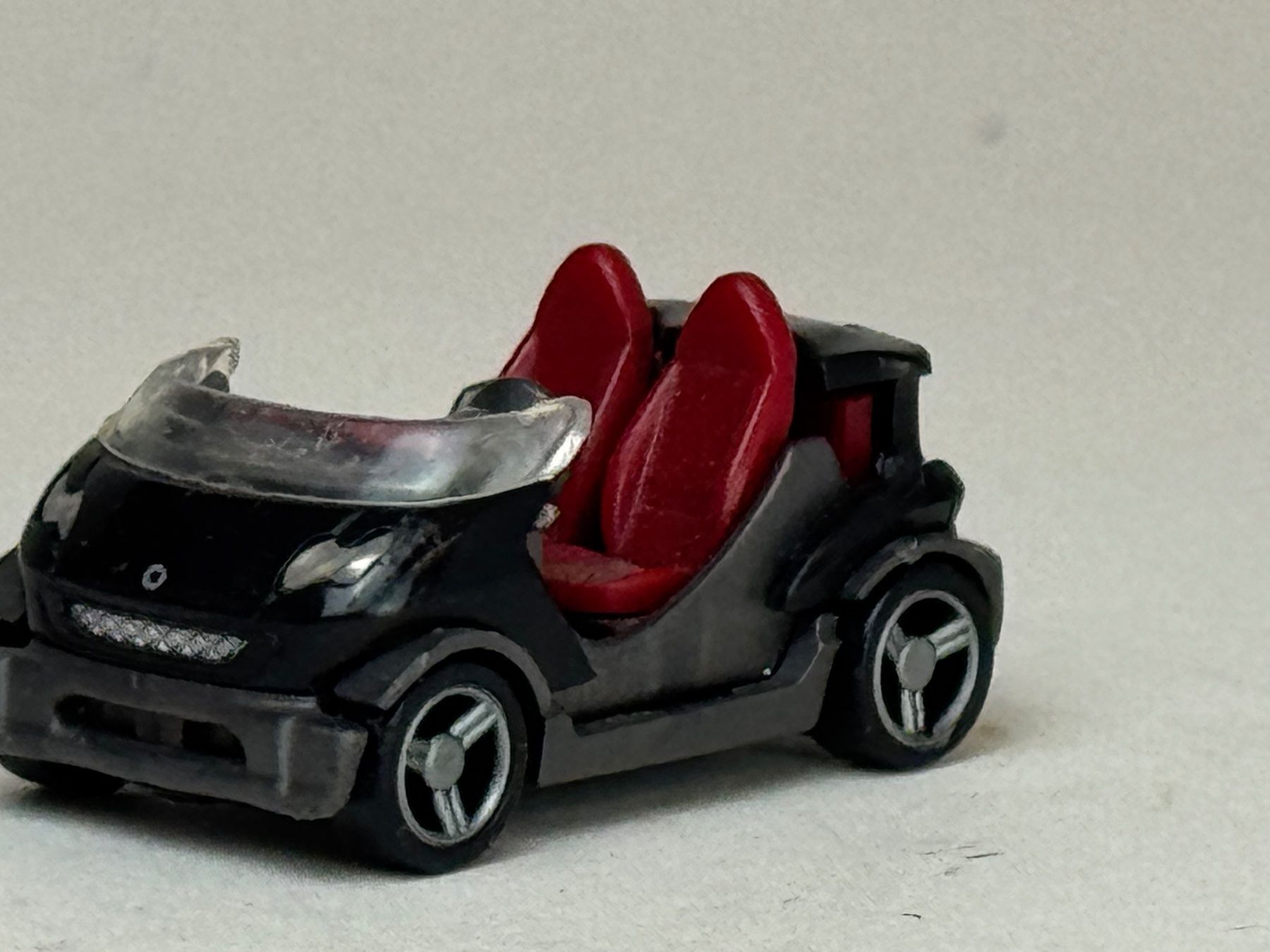 Smart Modellini d'auto: GB- Smart Cabriolet schwarz/silbern – Usato da Elm venduto da Wikmtz