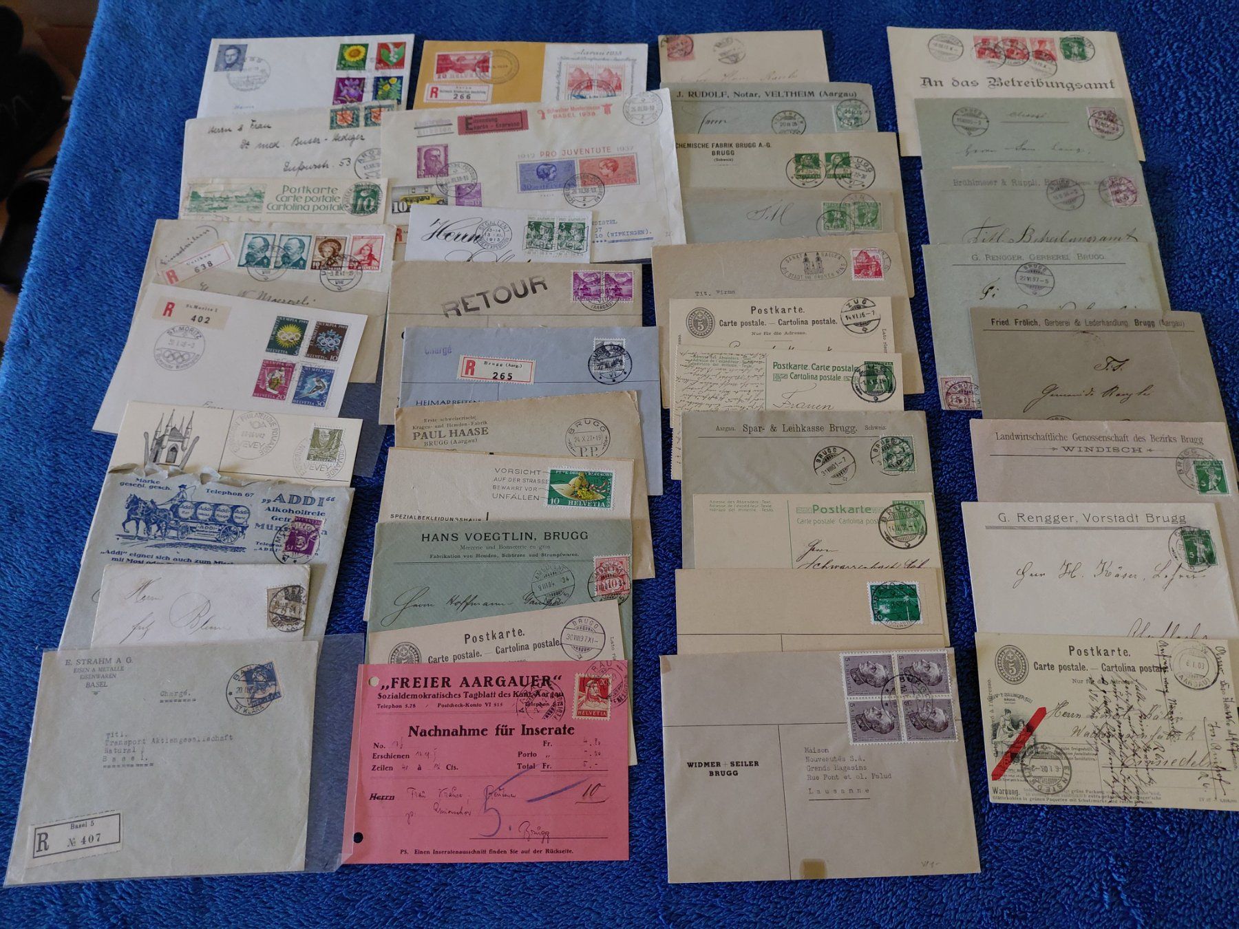 Alle Briefmarken: Superlos alte CH Briefe7Karten – Gebraucht aus Horw von Onurb008 4