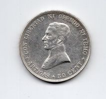 (2215) Uruguay, 50 Cents 1917, top stgl
