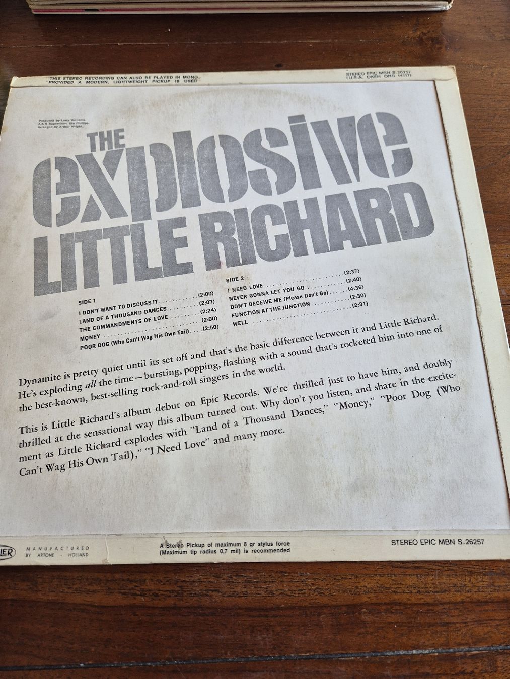 Schallplatten: Little Richard Schallplatte "The Explosive" – Gebraucht aus Grandval von JeroenK 1