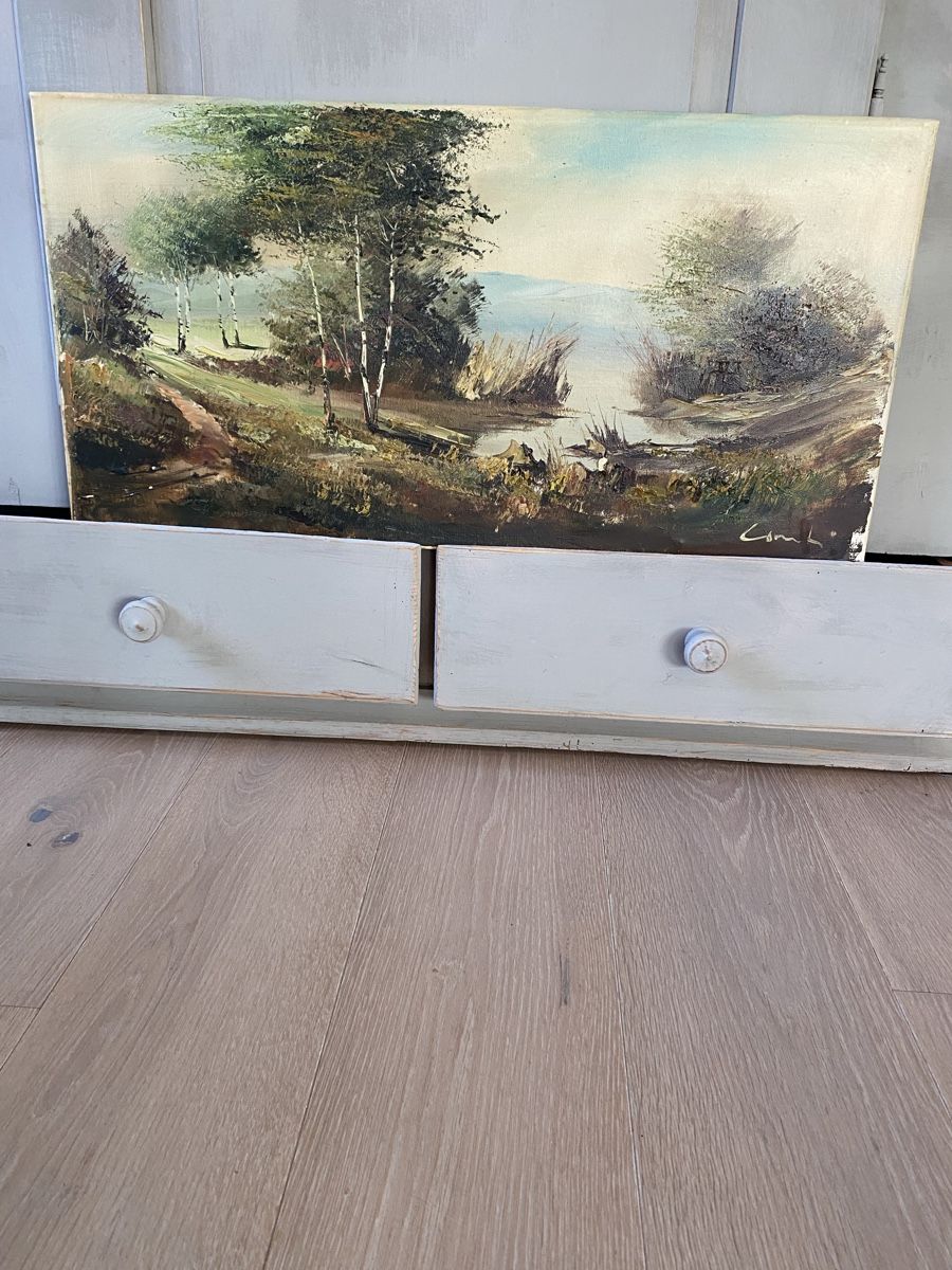 Gemälde: Ölgemälde auf Leinwand, signiert, Landschaft, – Gebraucht aus Embrach von bea_8424