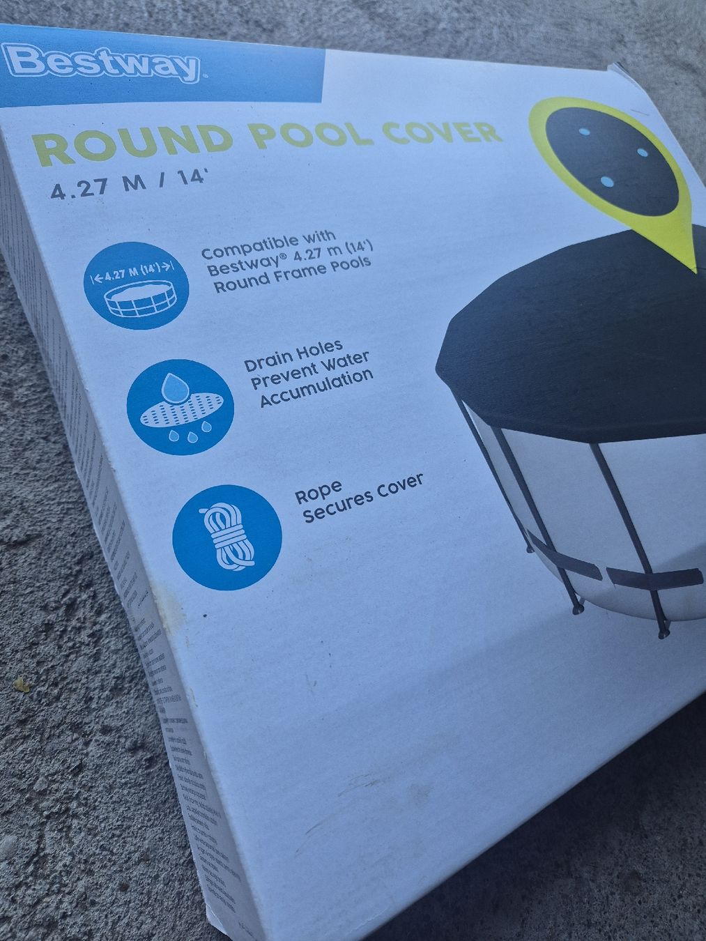Bestway Piscine: Poolabdeckung Bestway rund Durchmesser 4.27 m  – Usato da Oftringen venduto da MyTr87 1