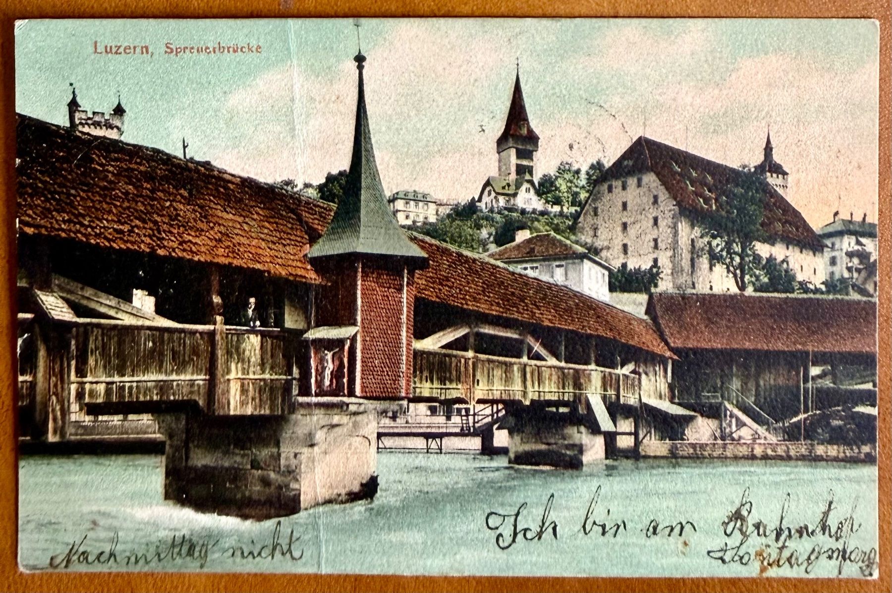 Cartoline postali: Luzern - Spreuerbrücke 1905 – Usato da Lutry venduto da Ediego