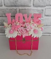 Romantisches Blumenstrauss aus kerze "LOVE"