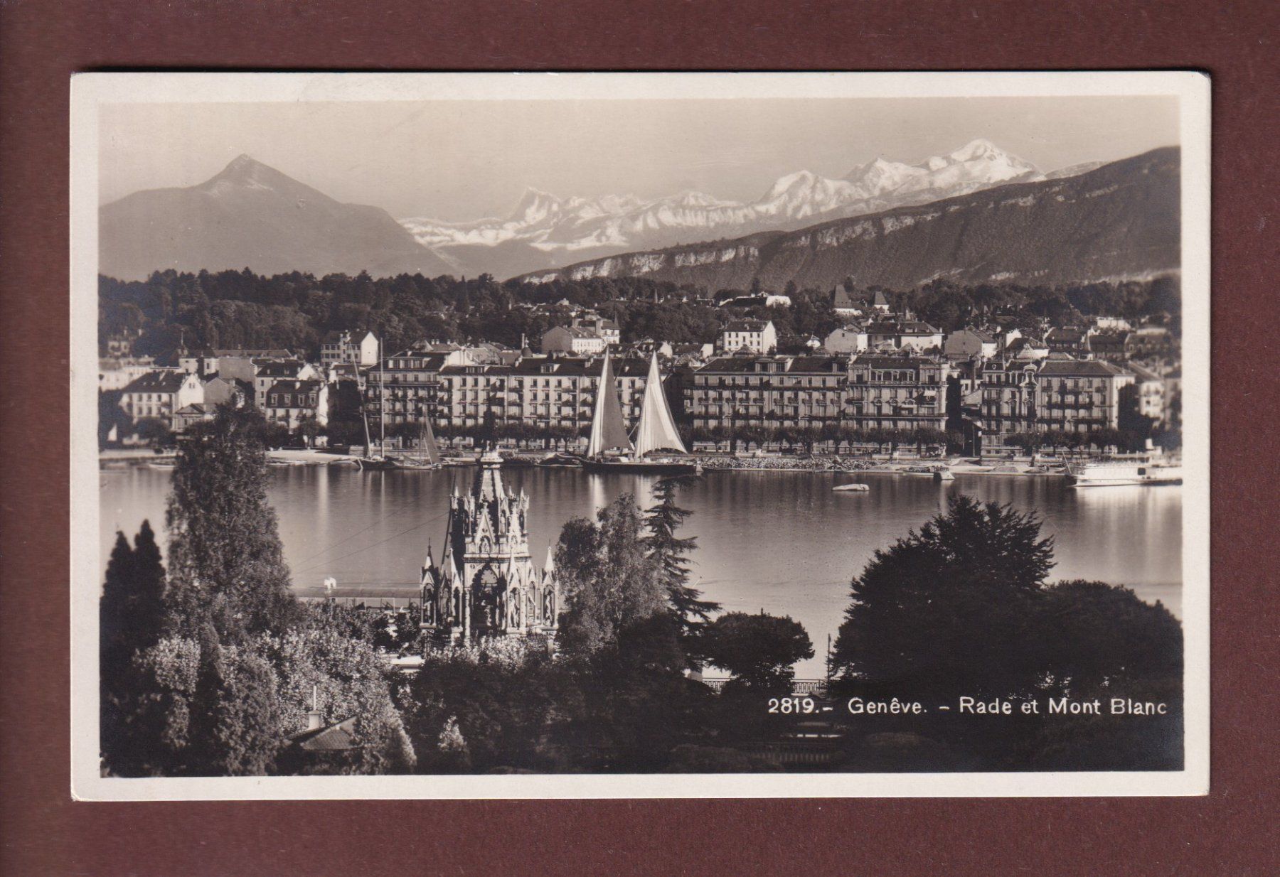 Ansichtskarten: GENEVE - Rade et Mont-Blanc – Gebraucht aus Pully von nicecards-shop
