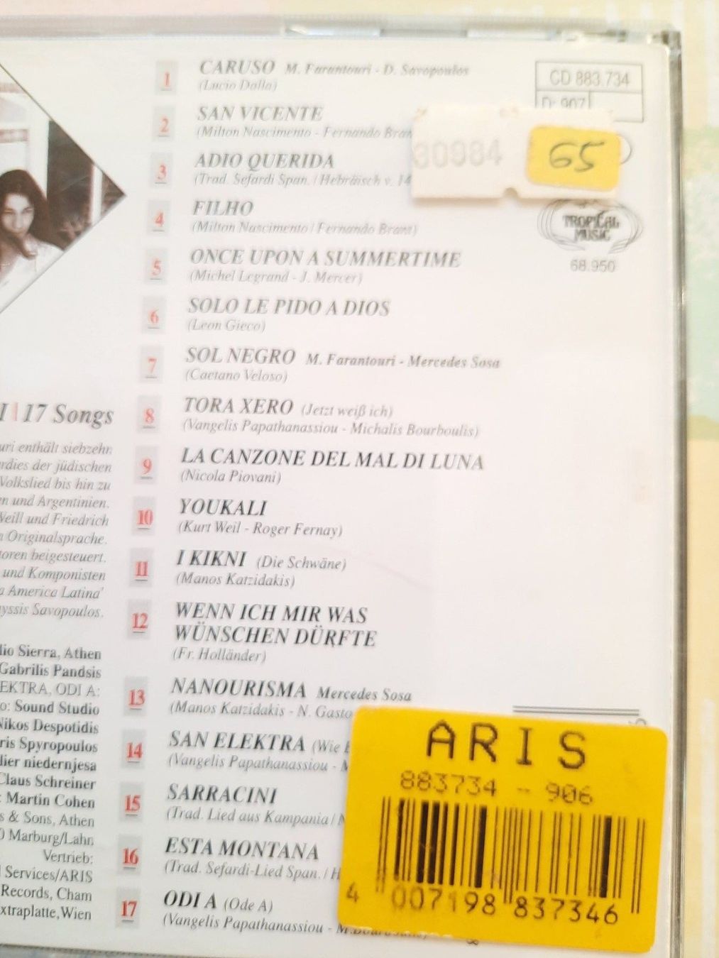 CD: Cd Maria Farantouri - 17 songs – Usato da Pully venduto da bro_n52j 4