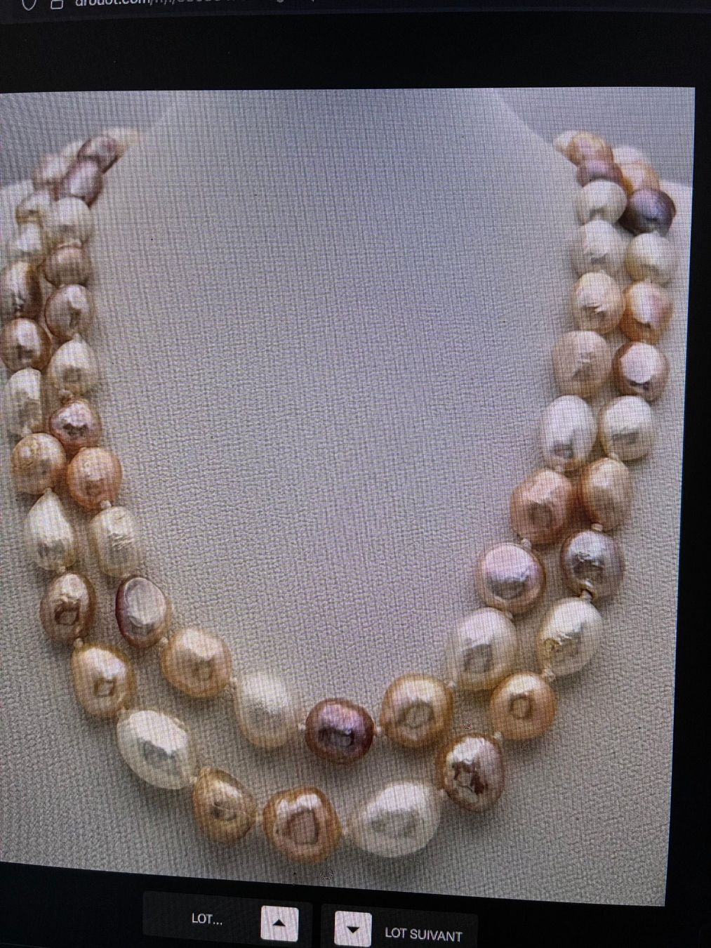 Catenine: collier de perles diff couleur-eau douce – Usato da Evilard venduto da nenette01