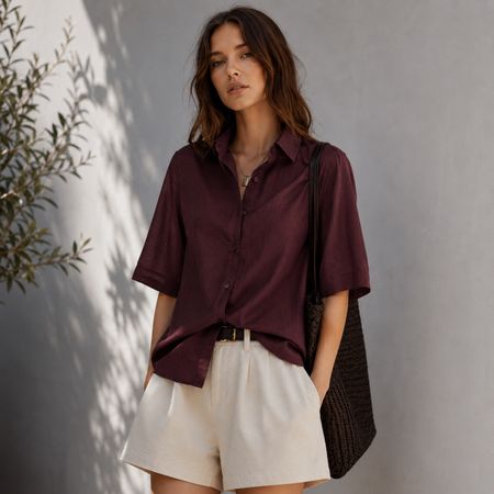 ZARA Hemd Hemdbluse Bluse Gr.L (40) mit Ramie NEU 59.9