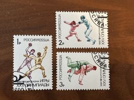Russland Briefmarken, Olympia Barcelona 1992, 3 St.