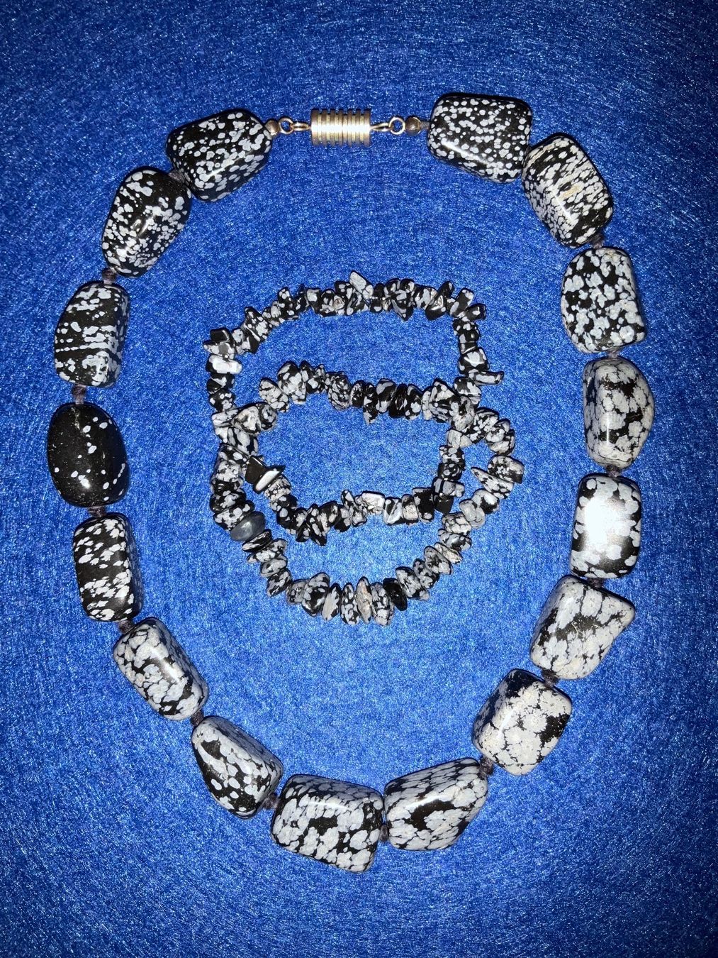 Catenine: Halskette Schneeflockenobsidian – Usato da Weggis venduto da Viva80