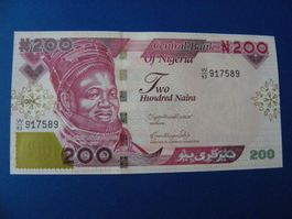 Nigeria 200 Naira Banknote, Selten, Vintage, Top UNC