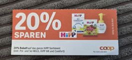 Coop HiPP 20% Rabatt Gutschein gültig bis 30.06.27