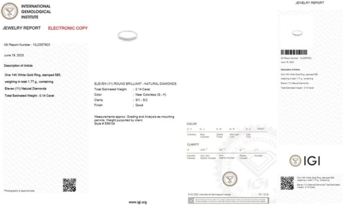 Ringe: Ring 14k Weissgold mit Diamanten 0.14ct – Neu und originalverpackt aus Winterthur von ArteRoma 1