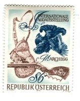 Briefmarke "Jagdausstellung". Österreich.