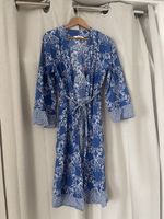 Primark Bademantel Baumwolle Viskose Mix blau XS Versand 9.-